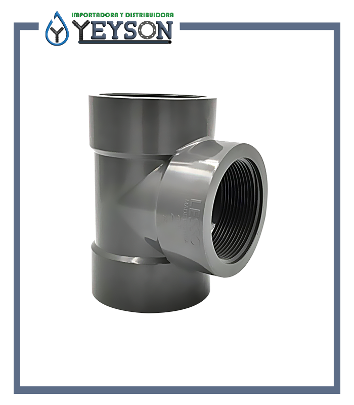Tee PVC SCH-80 roscada Lesso